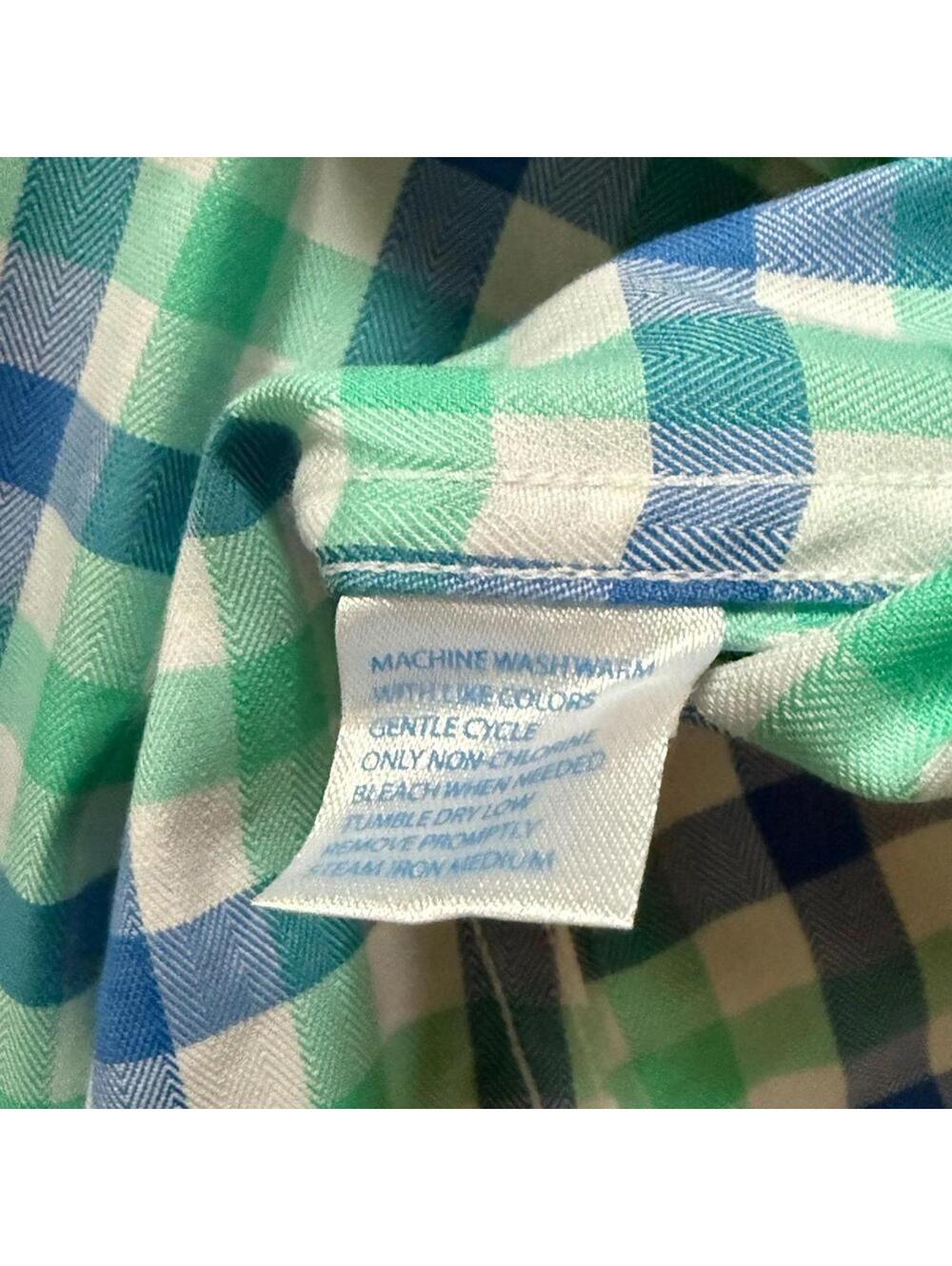 Southern Tide bright gingham checked long sleeve button down shirt L - Picture 9 of 10
